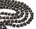 Black Obsidian Microfaceted Butterfly 8x10mm