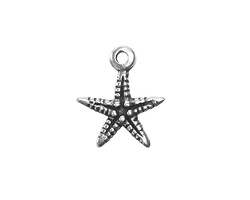 Mykonos Antique Silver (plated) Small Starfish Charm 16mm