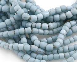 Java Glass Turquoise Graduated Gooseberry Beads 4-6x5-7mm