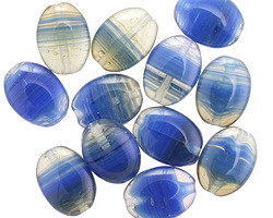 Czech Glass Ocean Waves Oval 12x9mm