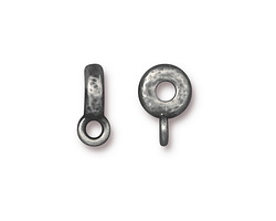 TierraCast Antique Pewter (plated) Hammered Bail 3x12mm
