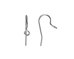 Stainless Steel Earwire w/ Perpendicular Loop 20x13mm (200 pieces)