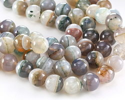 Lichen Agate Round 14mm