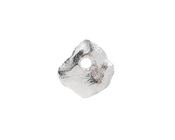 Mykonos Silver (plated) Wavy Coin Drop 16mm