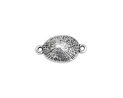 Antique Silver (plated) Limpet Sea Shell Focal Link 19x10mm