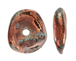 Mykonos Ceramic Iridescent Copper Patina Washer 28-30mm