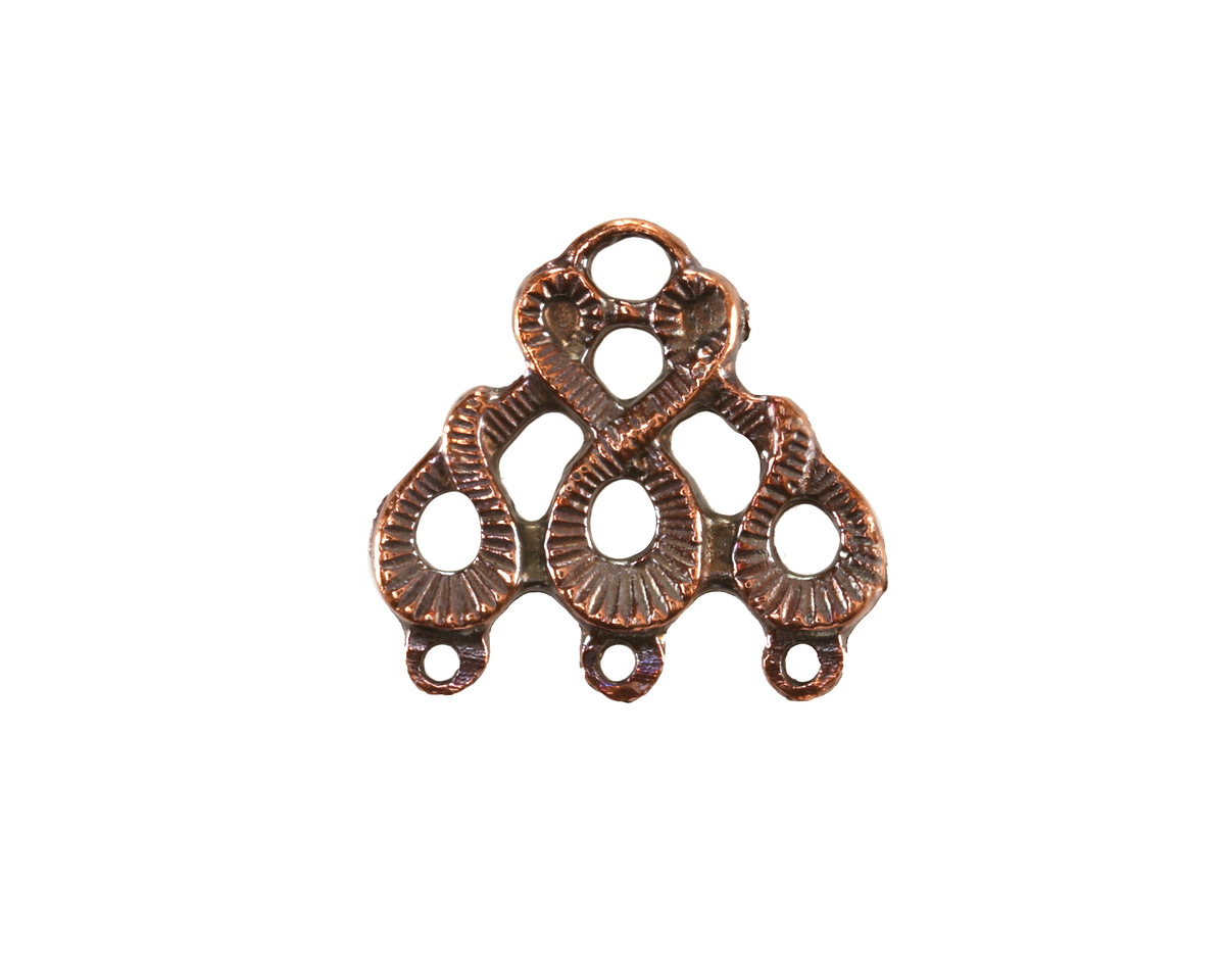 Mykonos Antique Copper (plated) Serpent Chandelier Focal Link 18x19mm