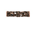 Mykonos Antique Copper (plated) Openwork Floral Tube 30x7mm