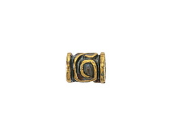 Mykonos Antique Brass (plated) Spiral Key Barrel 10x8mm
