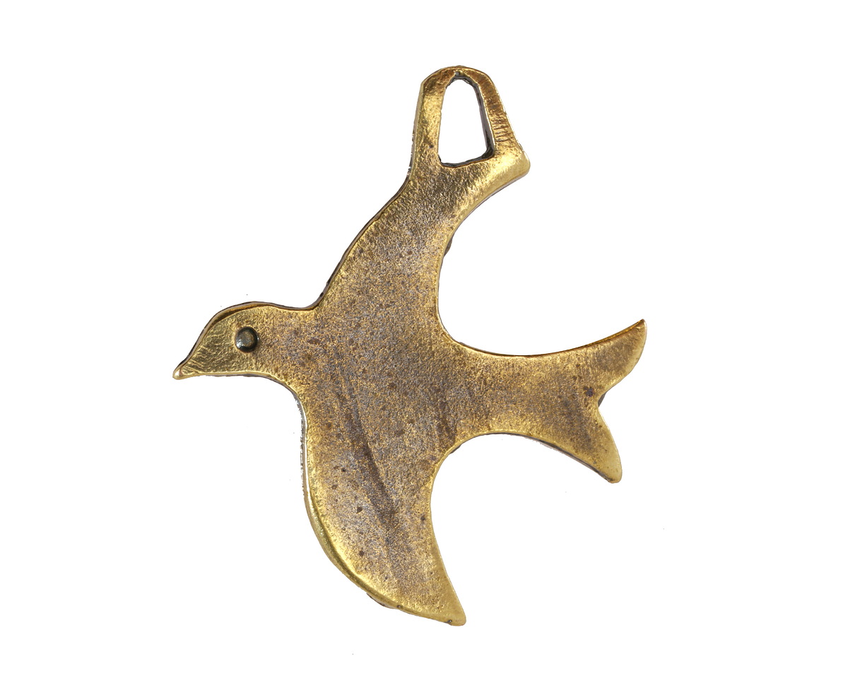 Mykonos Antique Brass (plated) Escher Bird Focal 43x35mm