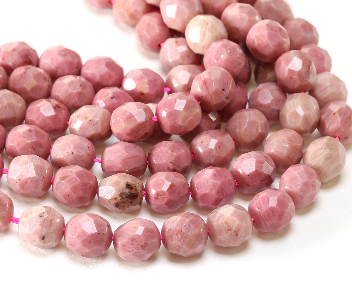 Rhodonite Microfaceted Egg Nugget 10x9mm