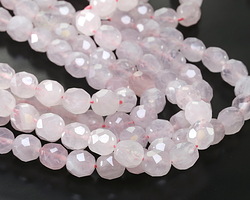 Rose Quartz Microfaceted Egg Nugget 10x9mm