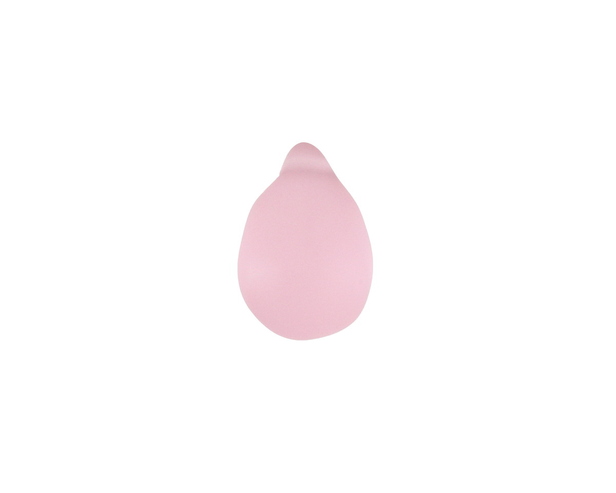 Blossom Pink Beach-Style Glass Teardrop Focal 14x10mm