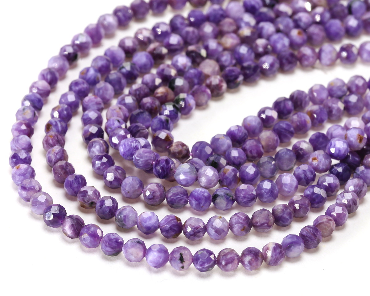 Charoite (A) Microfaceted Round 4mm