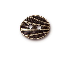 TierraCast Antique Brass (plated) Oval Shell Button 17x14mm