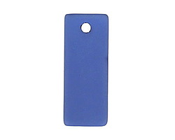 Royal Blue Beach-Style Glass Bottle Curve Rectangle 14x35mm