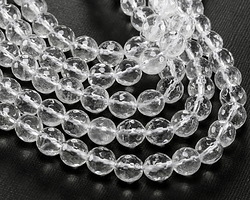 Rock Crystal Quartz (clear) Faceted Round 10mm
