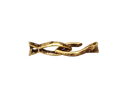 Mykonos Antique Gold (plated) Fish Hook & Eye Clasp 6x26mm