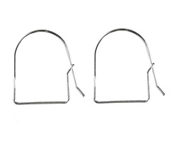 Nunn Design Sterling Silver (plated) Large Flat Hoop Earwire 25x25mm