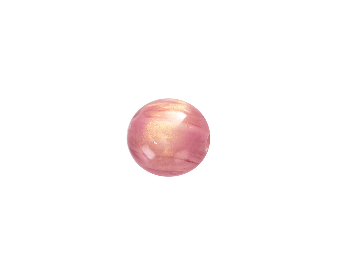 Resin Raspberry Champagne Shimmer Round 10mm