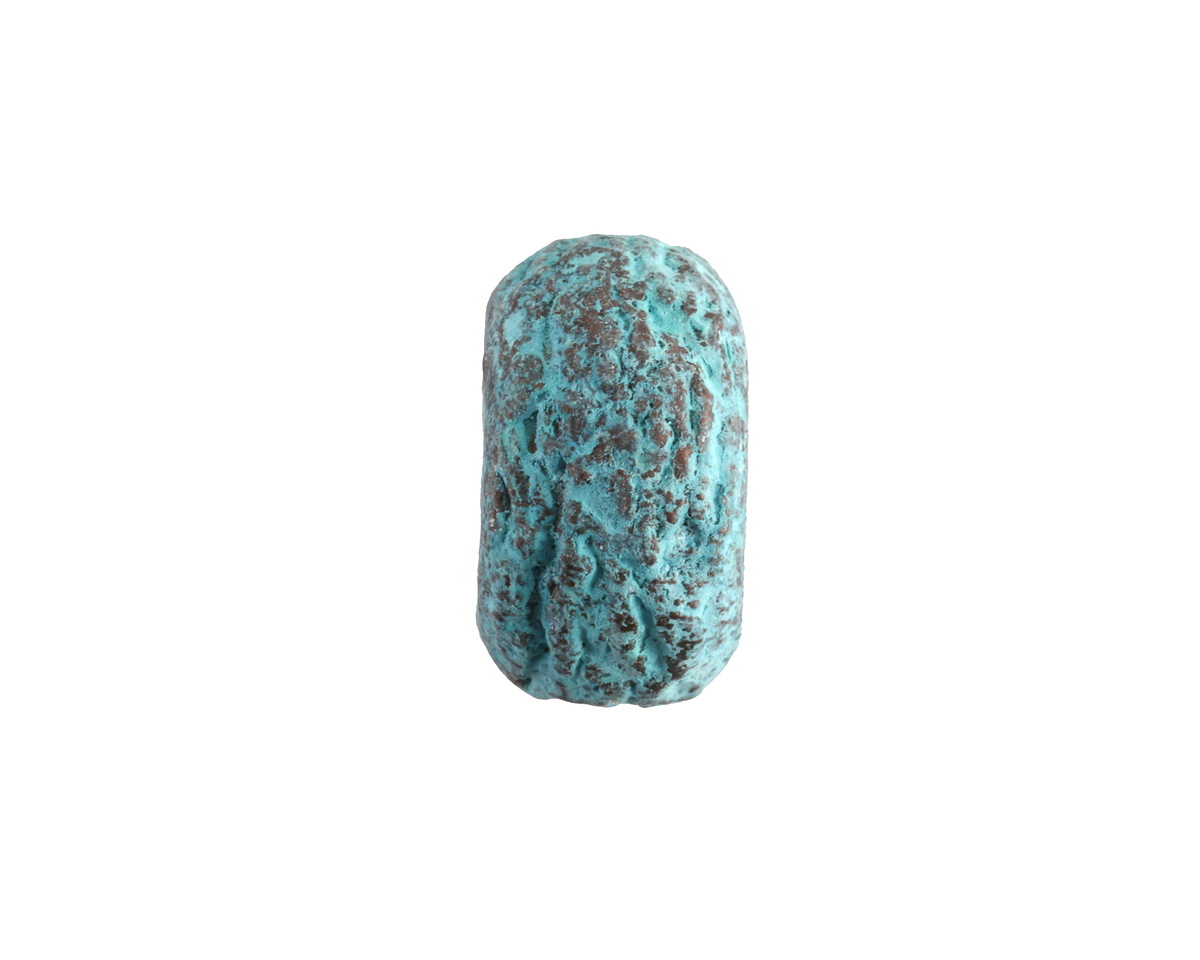 Mykonos Metalized Ceramic Copper Patina Textured Donut 10x19mm