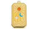24K Gold (plated) Colorful Enamel Tarot Card Focal 18x33mm
