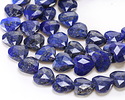 Lapis (dyed) Microfaceted Heart 13-14mm