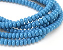 Peacock Blue Glass Rondelle 5x8mm