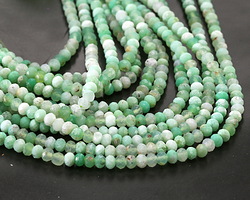 Australian Chrysoprase Faceted Rondelle 2x3mm