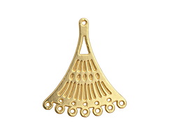 Matte Gold Finish Fan Chandelier 29x34mm