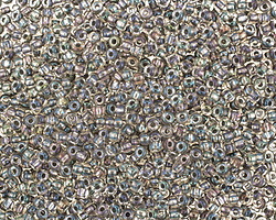 TOHO Gold Lustered Crystal (with Opaque Gray Lining) Round 11/0 Seed Bead