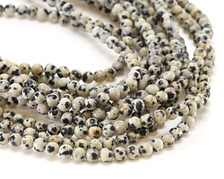 Dalmatian Jasper Round 4mm