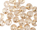 Czech Glass Textured Crystal w/ Gold Flecks Round Druk 8mm
