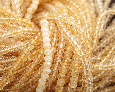 Citrine Faceted Rondelle 4-5mm