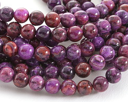 Purple Crazy Lace Agate Round 8mm