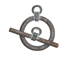 Mykonos Copper (plated) Patina Simple Toggle 22x29mm, Bar 33mm