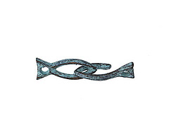 Mykonos Copper (plated) Patina Fish Hook & Eye Clasp 6x26mm