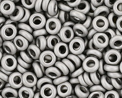 TOHO Metallic Silver Frosted Antique Silver Demi Round 8/0 Seed Bead