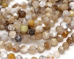Dendritic Fossil Ocean Agate Star Cut Round 6mm