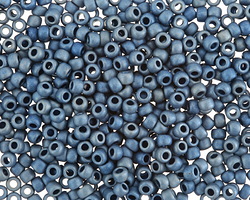 TOHO Higher Metallic Frosted Mediterranean Blue Round 8/0 Seed Bead