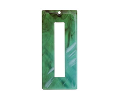Zola Elements Turquoise Bullhorn Acetate Rectangle Donut 22x49mm