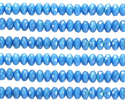 Czech Glass Cornflower AB Fire Polished Rondelle 2x3mm