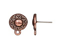 TierraCast Antique Copper (plated) Woven Ear Post 14x12mm
