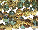 Iris Chartreuse Crystal Faceted Rondelle 8mm