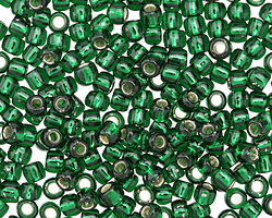 TOHO Green Emerald (with Silver Lining) Round 6/0 Seed Bead