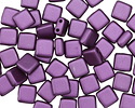 CzechMates Glass Pearl Coat Purple Velvet 2-Hole Tile 6mm