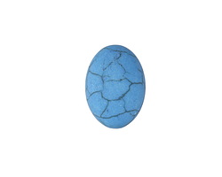 Matte Turquoise Resin Oval Cabochon 13x18mm