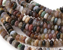 Fancy Jasper Rondelle 3x6-7mm