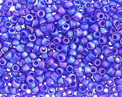 TOHO Transparent Rainbow Frosted Dark Sapphire Round 8/0 Seed Bead