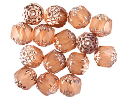 Czech Glass Rosaline w/ Copper Lantern 8mm